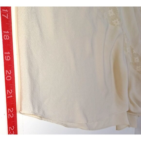Rachel Roy Asymmetric Lace Trim Top Womens L Cream Soft Feminine Romantic - Picture 7 of 7